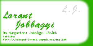 lorant jobbagyi business card